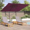 vidaXL Roma Parasol Rot 286 x 284 x 265 cm Aluminium und Polyester