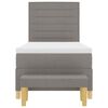 vidaXL Boxspringbett mit Matratze mit Kopfteil Taupe 90 x 190 cm Stoff