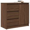 vidaXL Sideboard mit Schublade Braun Eichen-Optik 71x35x65 cm