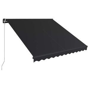 vidaXL Einziehbare Markise Handbetrieben 350 x 250 cm Anthrazit