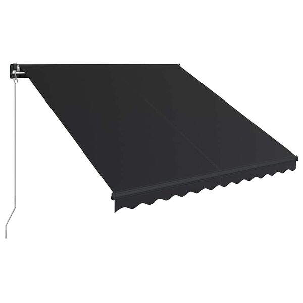 vidaXL Einziehbare Markise Handbetrieben 350 x 250 cm Anthrazit