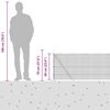 vidaXL Zaunpfosten Grau 100 x 0,6 m (12 x 12 mm Netz) Stahl und PVC