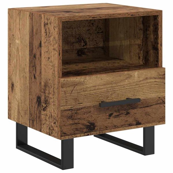 vidaXL Nachttisch Altholz 40 x 35 x 47,5 cm Holzwerkstoff
