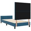vidaXL Boxspringbett mit Kopfteil Dunkelblau 90 x 200 cm Samt
