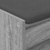 vidaXL Flurbank mit Kissen mit Regal Graues Sonoma 103 x 38 x 45 cm