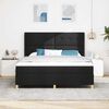 vidaXL Boxspringbett mit Matratze Schwarz 180 x 200 cm Stoff