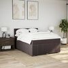 vidaXL Boxspringbett mit Matratze Dunkelbraun 160x200 cm Stoff