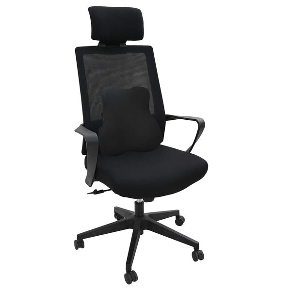 vidaXL Kopfkissen mit Kissen Schwarz 40 x 40 x 11 cm Mit Netz