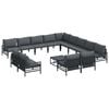 vidaXL Gartensofa-set 14 stk. Schwarz Stahl