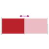 vidaXL Ausziehbare Seitenmarkise 160x500 cm Rot