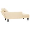 vidaXL Chaiselongue mit Kissen Creme Cordstoff