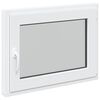 vidaXL Kellerfenster RISOR 80 x 70 cm PVC und Glas Wei&szlig;
