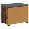 vidaXL Flurbank mit Kissen mit Speicher Altholz 60 x 38 x 46 cm