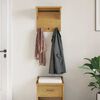 vidaXL Wandgarderobe SANDNES 43x30x42 cm Massivholz Kiefer