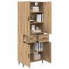 vidaXL Highboard 2 pcs Artisan-Eiche Engineered Wood und Glas