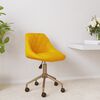 vidaXL Esszimmerstuhl Drehbar Senfgelb Samt