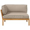 vidaXL Sofa Set mit Kissen Taupe 133 x 92 x 69 cm Massivholz Akazie