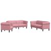 vidaXL 3-tlg. Sofagarnitur Rosa Samt