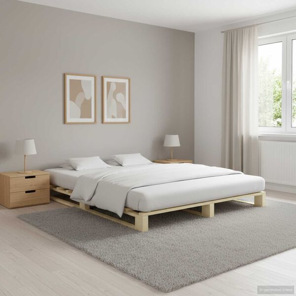 vidaXL Palettenbett Massivholz Kiefer 180×200 cm