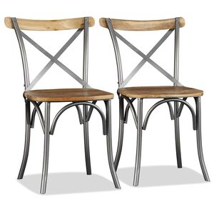 vidaXL Esszimmerst&uuml;hle 2 Stk. Massivholz Mango