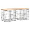 vidaXL Gartenbank aus Gabionen 103x44x42 cm Massivholz Kiefer