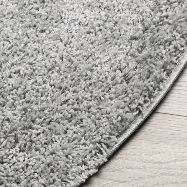 vidaXL Shaggy-Teppich PAMPLONA Hochflor Modern Grau &Oslash; 80 cm