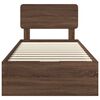 vidaXL Bettrahmen Braun Eichen-Optik 100 x 200 cm Holzwerkstoff