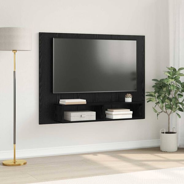 vidaXL TV-Schrankset Schwarz Eichen-Optik 120 x 23,5 x 90 cm
