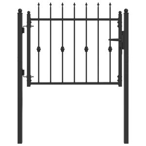 vidaXL Zauntor HORST 100 x 75 cm Metall Schwarz Abschlie&szlig;bar