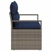 vidaXL Garten-Sofa mit Kissen 120 x 62 x 69 cm Poly-Rattan