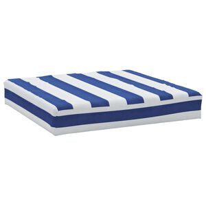 vidaXL Palettenkissen Blau & Wei&szlig; Gestreift 60x60x8 cm Oxford-Gewebe