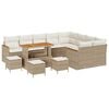 vidaXL Gartensofa-set 13 stk. 9-Sitzanzahl Beige Poly Rattan
