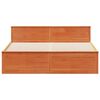 vidaXL Massivholzbett ohne Matratze mit Kopfteil Braun 180x200 cm