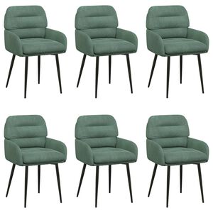 vidaXL Esszimmerst&uuml;hle 6 pcs Samt (V) Meergr&uuml;n 59 x 59,5 x 90 cm