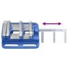 vidaXL Maschinenschraubstock Blau 100 mm Gusseisen