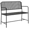 vidaXL Gartenbank 2 -Seater 103,5 x 51,5 x 90 cm Stahl Schwarz