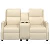 vidaXL 2-Sitzer Massagesessel Creme Kunstleder