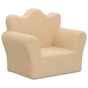 vidaXL Kindersofa Creme Weicher Pl&uuml;sch