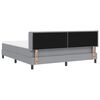 vidaXL Boxspringbett mit Matratze Hellgrau 200 x 180 cm Polyester
