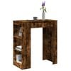 vidaXL Bartisch mit Regal R&auml;uchereiche 95x47x103,5 cm Holzwerkstoff
