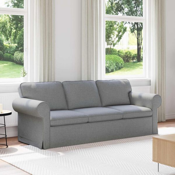 vidaXL Sofa Hellgrau Gesamtabmessungen: 215 x 82 x 80 cm (B x T x H)