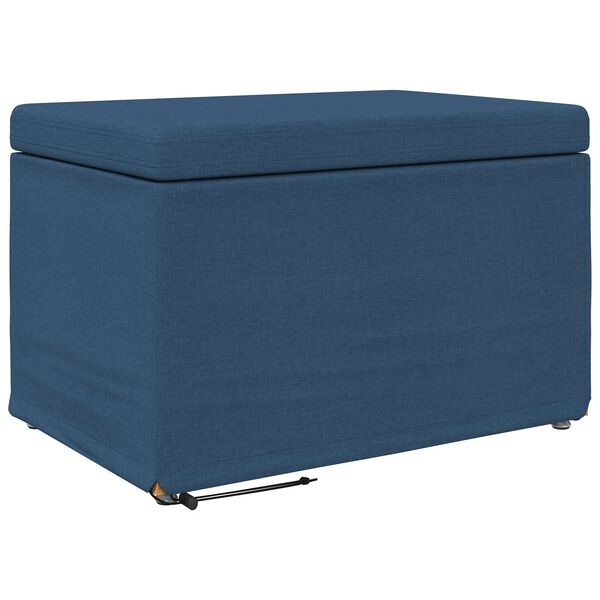 vidaXL Hocker Blau 61 x 41 x 40 cm Stoff und Pressholz