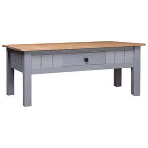 vidaXL Couchtisch Grau 100x60x43,5 cm Massivholz Panama-Kiefer