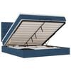 vidaXL Ottoman-Bett mit Matratze Blau 180x200 cm Stoff