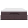 vidaXL Ottoman-Bett mit Matratze Dunkelbraun 140x200 cm Stoff