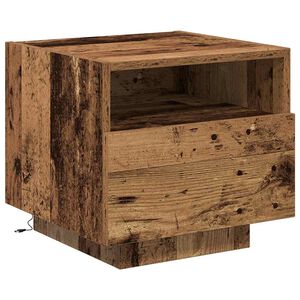 vidaXL Nachttisch mit Schubladen Altholz 40 x 39 x 37 cm Holzwerkstoff