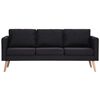 vidaXL 3-Sitzer-Sofa Stoff Schwarz