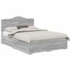 vidaXL Bettrahmen Graues Sonoma 140 x 190 cm Holzwerkstoff
