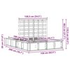 vidaXL Bettrahmen Wachsbraun 140 x 190 cm Massives Kiefernholz