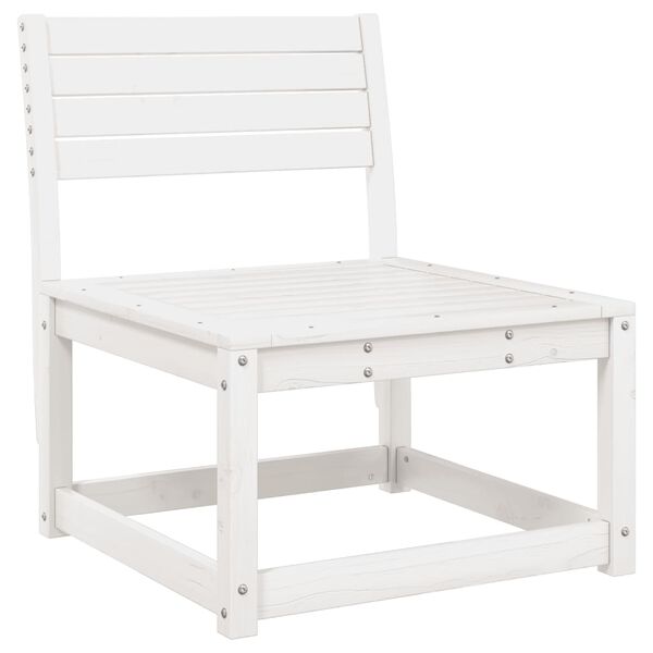 vidaXL Gartensofa Weiß Massivholz Kiefer